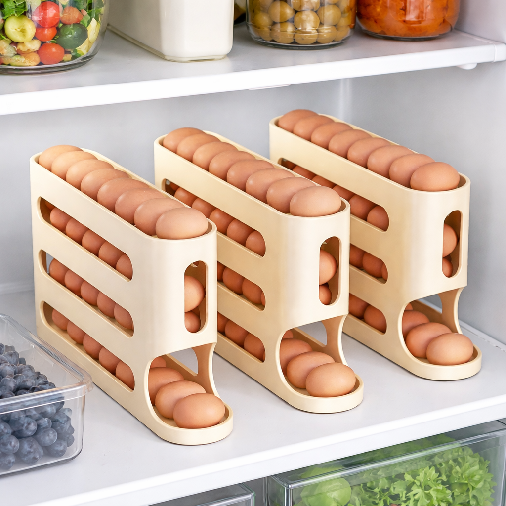 Rolling Egg Dispenser Fridge Organizer